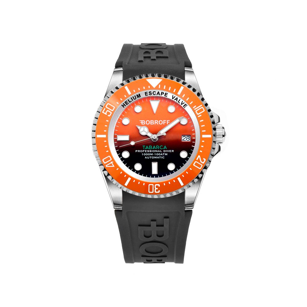 Bobroff Black Rubber Sport Watch