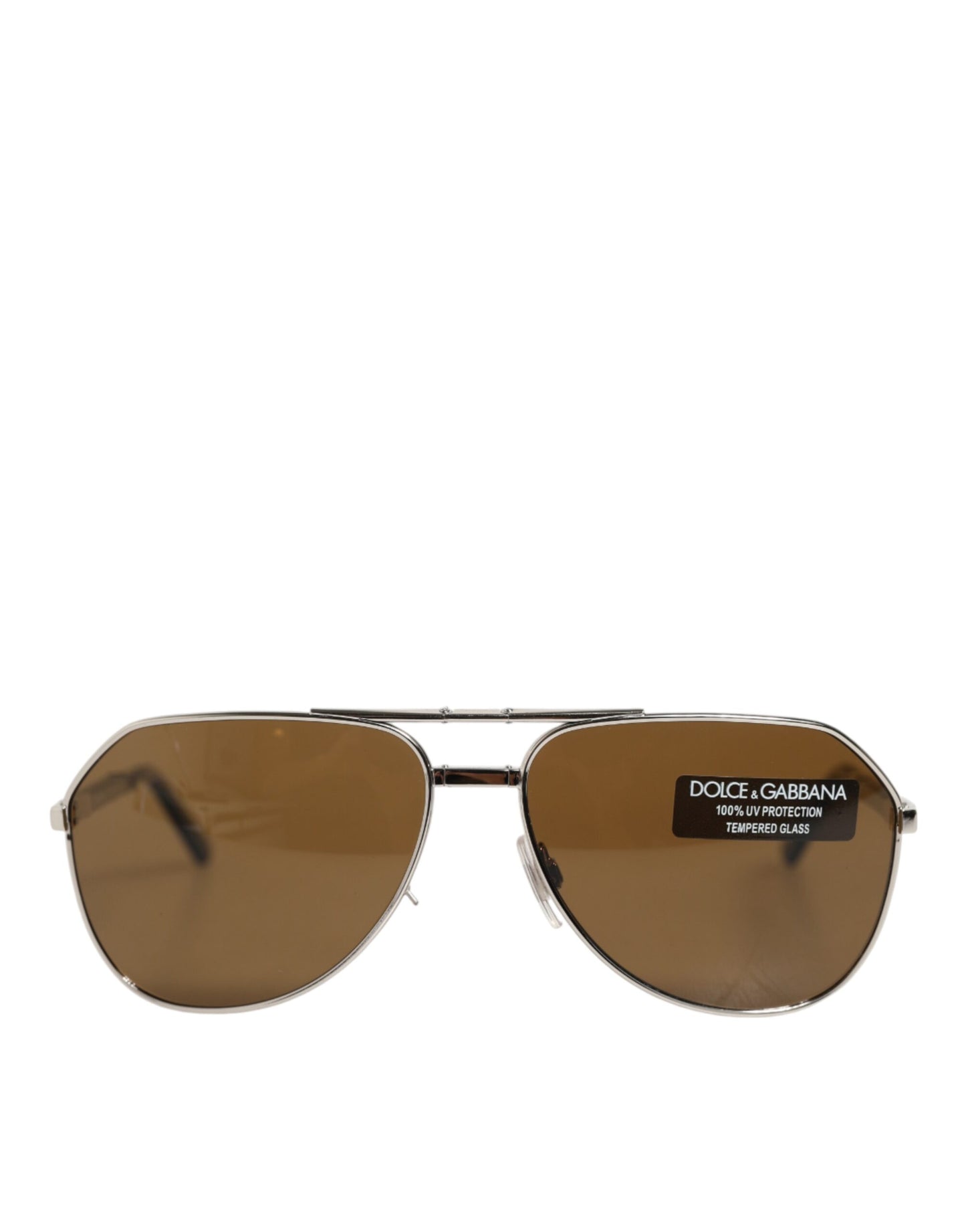 Dolce & Gabbana DG2106K Silver Frame Aviator Shades Eyewear Sunglasses
