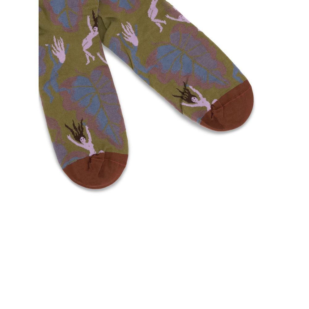 Bonne Maison Green Cotton Socks