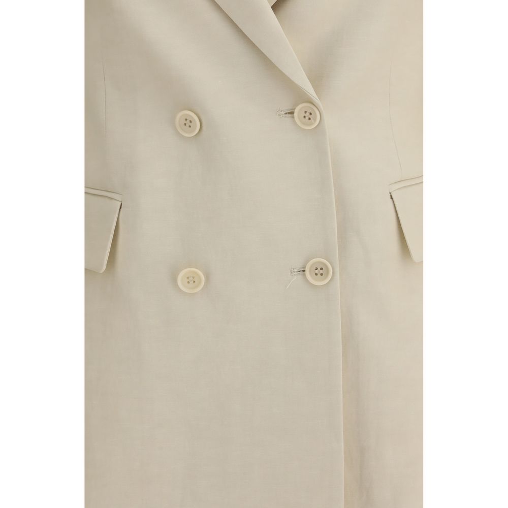P.A.R.O.S.H. Cream Cotton Blazer