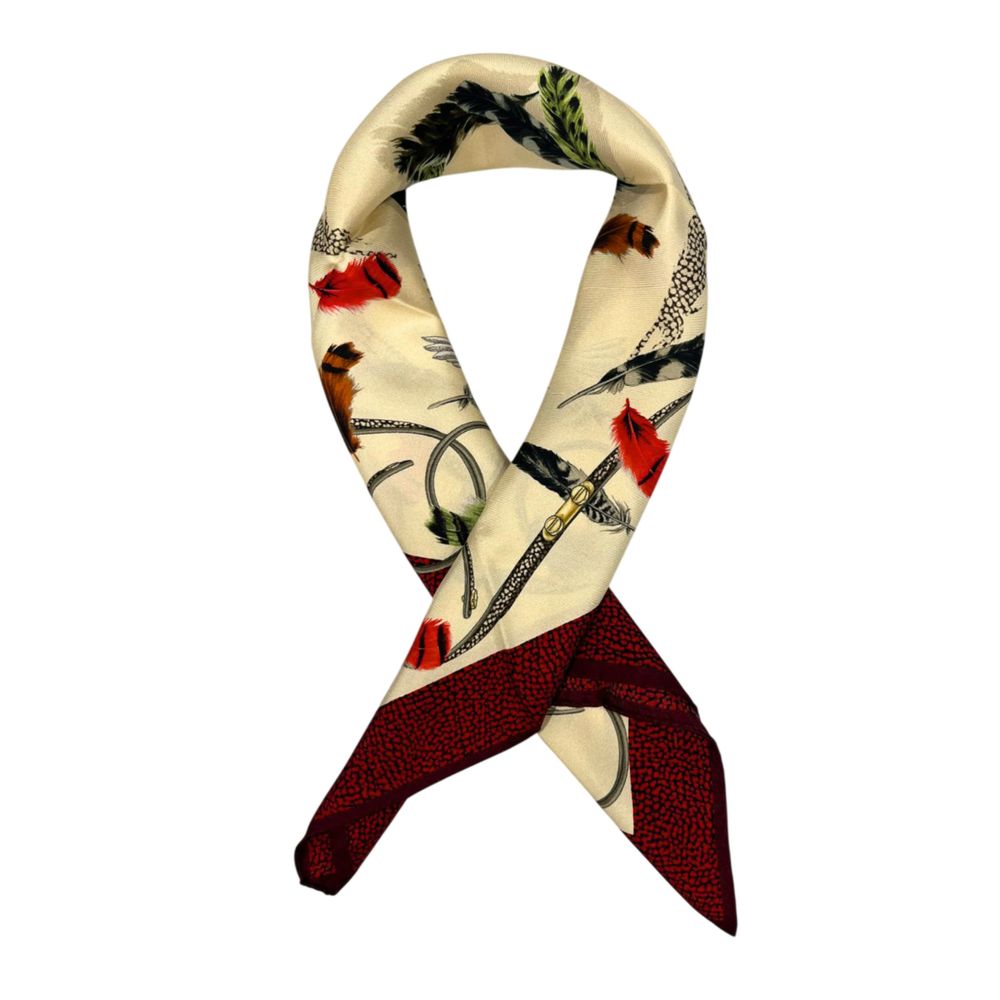 Borbonese Beige Silk Women Scarf