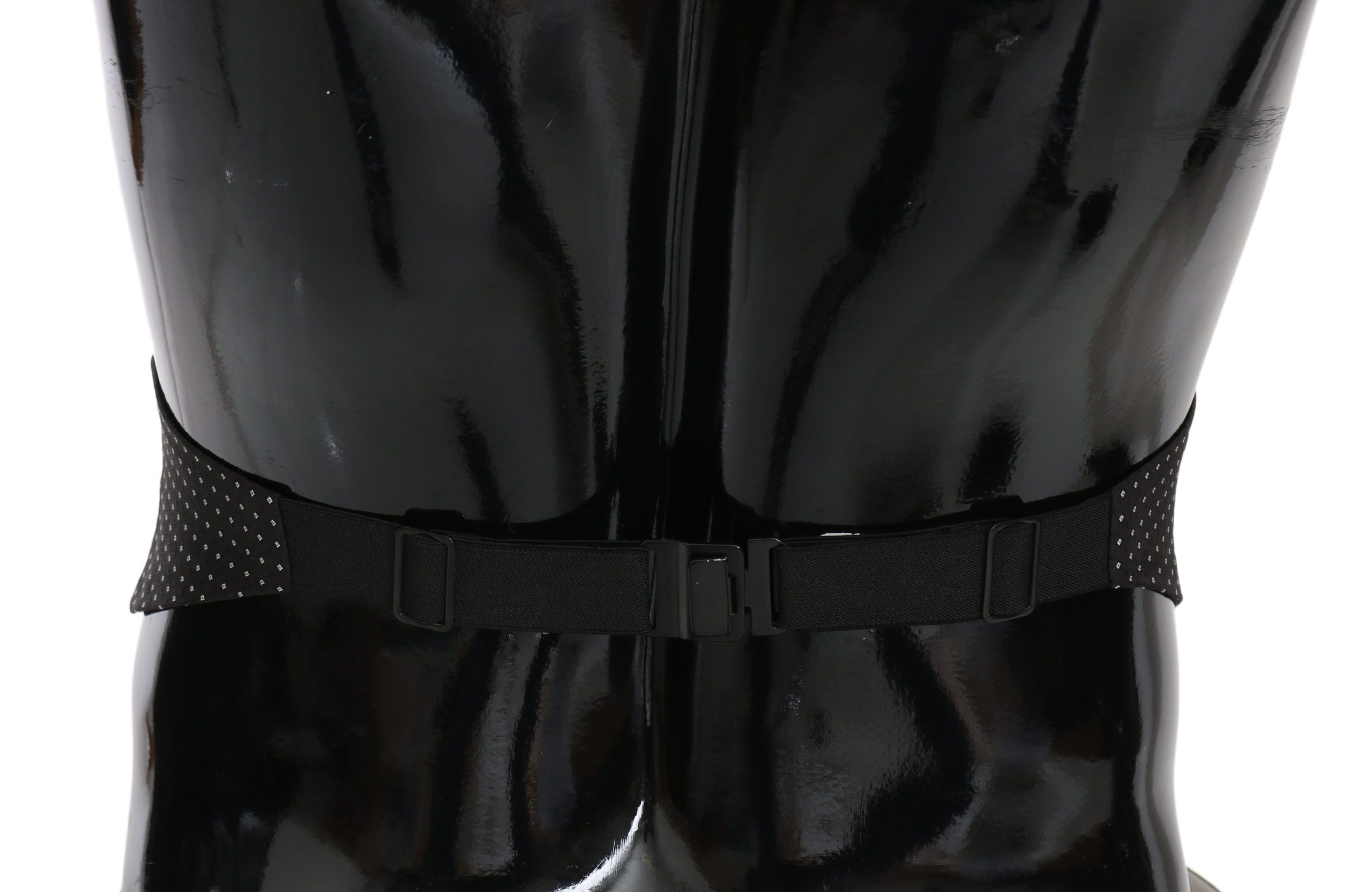 Dolce & Gabbana Black Dotted Waist Belt Silk Cummerbund