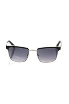 Frankie Morello Black Metallic Fibre Men Sunglass