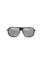 Frankie Morello Black Metallic Fibre Men Sunglass