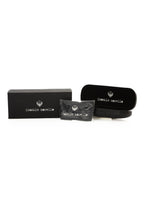 Frankie Morello Black Metallic Fiber Men's Sunglass