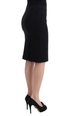 GF Ferre Black Straight Pencil Skirt