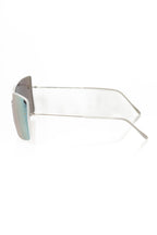 Frankie Morello Silver Metallic Women's Sunglasses Shield