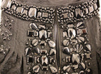 Dolce & Gabbana Black Crystal Handmade Above Knee Skirt