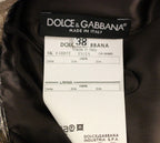 Dolce & Gabbana Brown Floral Silk Straight Full Skirt