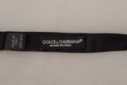 Dolce & Gabbana Black 100% Silk Adjustable Neck Papillon Tie