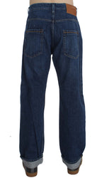 Acht Blue Wash Cotton Baggy Loose Fit Jeans