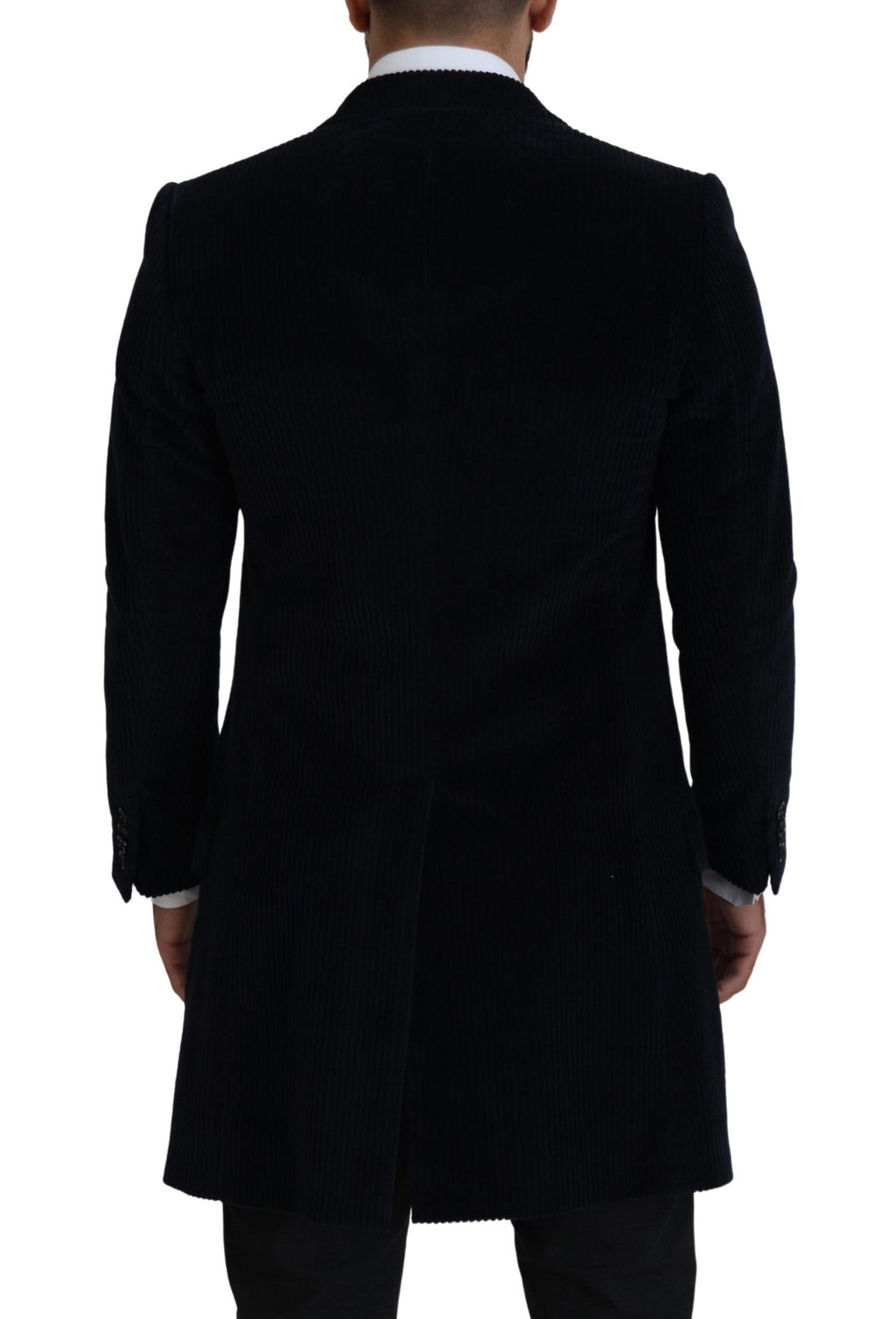 Dolce & Gabbana Black Cotton Cardigan Long Coat Men Jacket