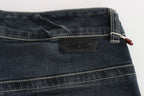 Ermanno Scervino Blue Cotton Blend Slim Fit Jeans