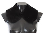 Dolce & Gabbana Black Mink Fur Shoulder Collar Scarf