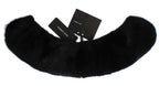 Dolce & Gabbana Black Mink Fur Shoulder Collar Scarf