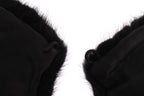 Dolce & Gabbana Black Mink Fur Shoulder Collar Scarf