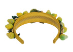 Dolce & Gabbana Yellow Lemons Sicily Crystal Diadem Tiara Headband