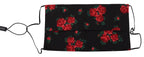 Dolce & Gabbana Black Floral Pleated Elastic Ear Strap One Size Face Mask