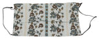 Dolce & Gabbana White Floral Cotton Pleated Elastic Ear Strap Face Mask
