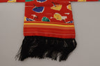 Dolce & Gabbana Multicolor DG Umbrellas Print Shawl Fringe Scarf