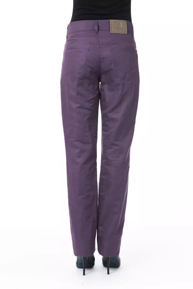 BYBLOS Purple Cotton Women's Pants