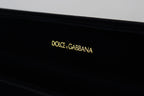 Dolce & Gabbana Black Velvet Logo Plaque Storage Bracelet Jewelry Box