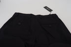 Dolce & Gabbana Black Cotton Chino Formal Pants