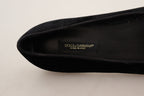 Dolce & Gabbana Black DG Sacred Heart Patch Slip On Flat Shoes