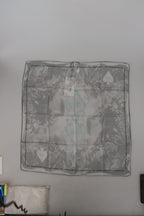 Costume National Gray Print Shawl Foulard Branded Scarf