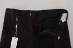 BENCIVENGA Brown Straight Fit Formal Men Pants