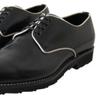 Dolce & Gabbana Black White Leather Formal Shoes