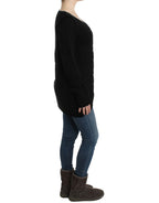 Cavalli Black knitted wool sweater