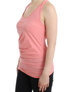 Cavalli Pink cotton tank top