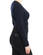 Cavalli Blue cropped wool cardigan