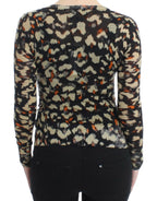 Cavalli Multicolor v-neck wool jumper
