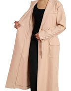 Dolce & Gabbana Beige Cotton Single Breasted Long Coat Jacket