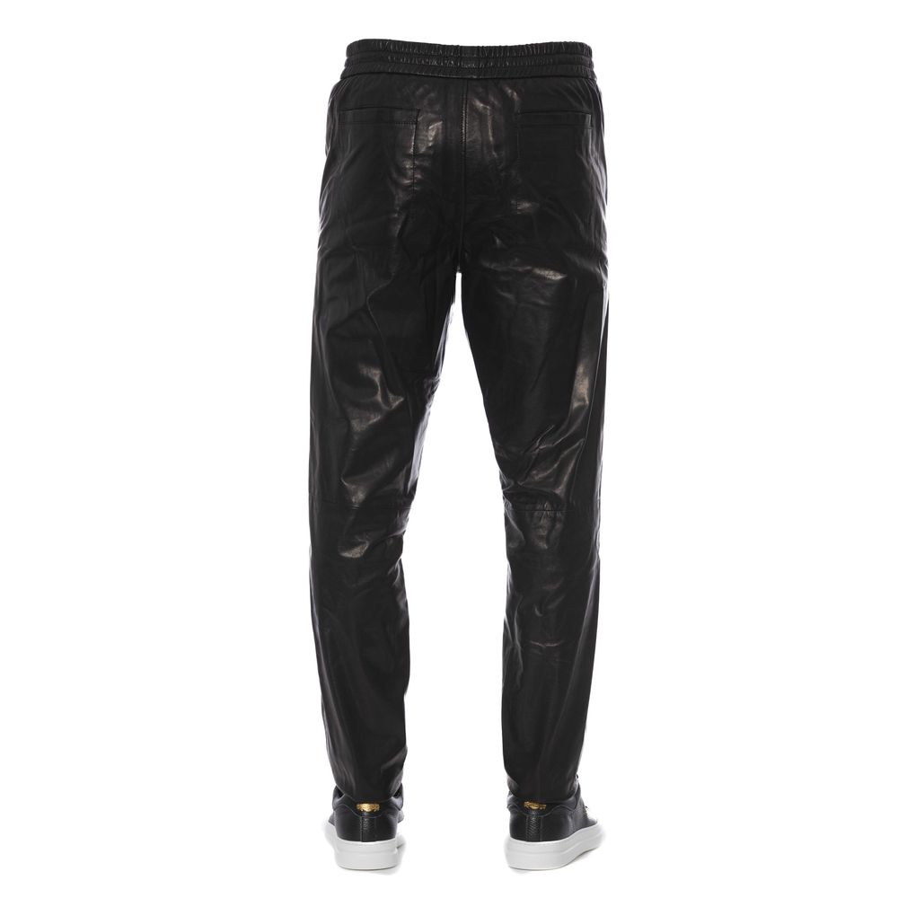 Trussardi Black Lamb Leather Pant