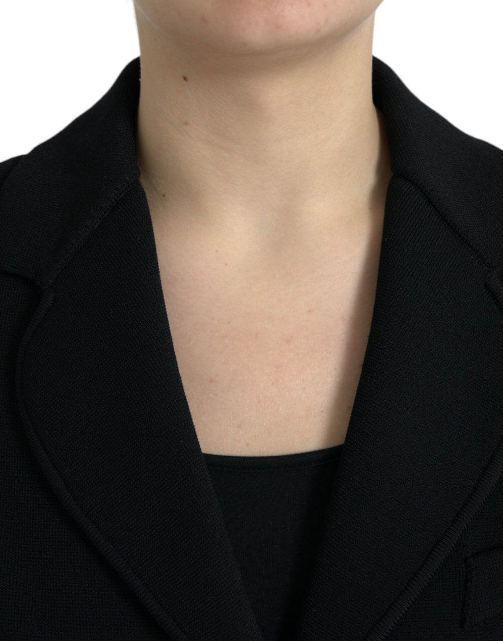 Dolce & Gabbana Black Viscose Single Breasted Blazer Jacket