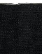 Dolce & Gabbana Black Wool High Waist Pencil Cut Midi Skirt