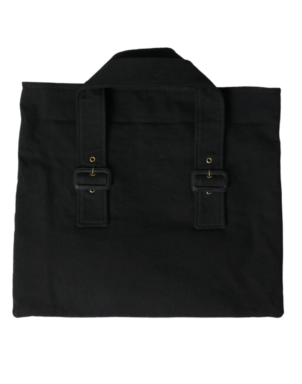Miu Miu Black Canvas Denim Logo Shoulder Tote Shopping Bag