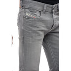 Diesel Gray Cotton Jeans Denim