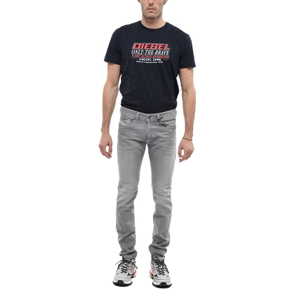 Diesel Gray Cotton Jeans Denim