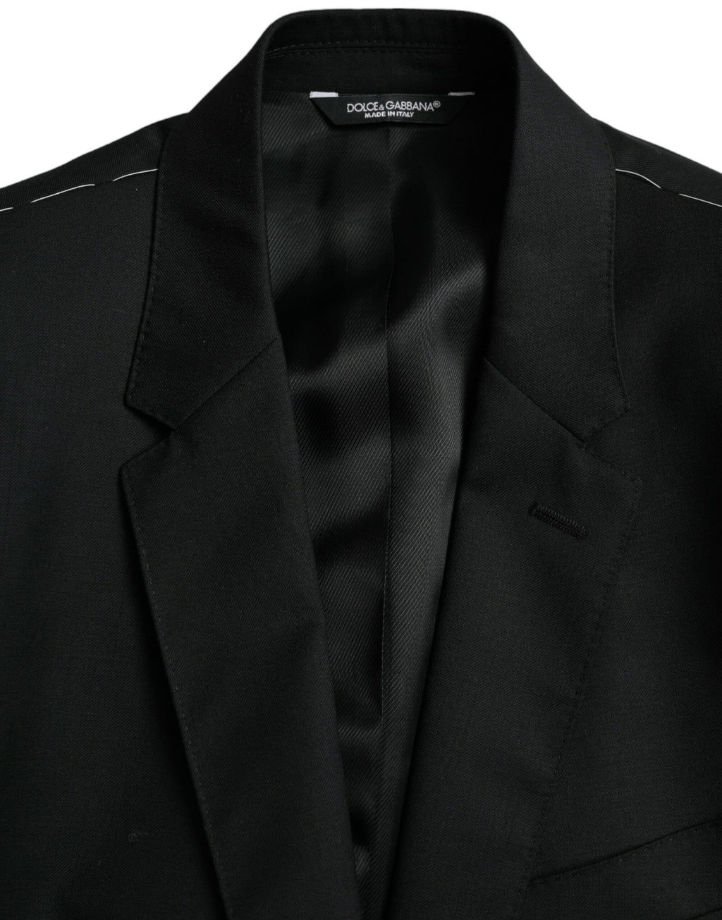 Dolce & Gabbana Black Wool MARTINI Single Breasted Blazer