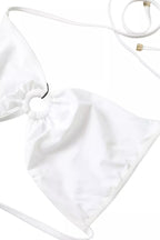 Dolce & Gabbana White Nylon Stretch Swimwear Top Bikini
