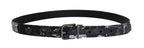 Dolce & Gabbana Black Cayman Linen Leather Belt