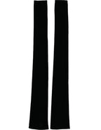 Dolce & Gabbana Black Nylon Finger Less Elbow Long Gloves