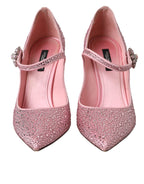 Dolce & Gabbana Pink Strass Crystal Heels Pumps Shoes