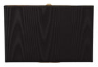 Dolce & Gabbana Black Silk Gold Frame Clutch Evening Party Purse Bag