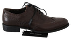 Dolce & Gabbana Brown Leather Brogue Derby Dress Shoes