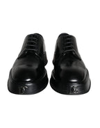 Dolce & Gabbana Black Calf Leather Derby Formal Dress Shoes